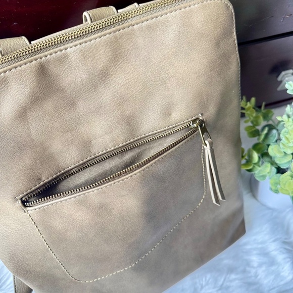 Universal Thread Goods Co. Olive Military Green Faux Leather Commuter Backpack - Picture 2 of 15